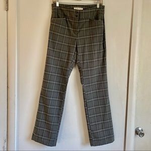 W size 8 slacks in grey plaid.